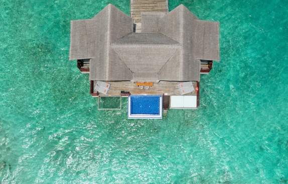 Grand Park Kodhipparu Maldives Водная Вилла Вид Сверху