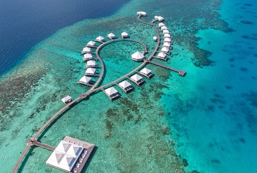 Diamonds Thudufushi Beach & Water Villas Вид Отеля С Самолета