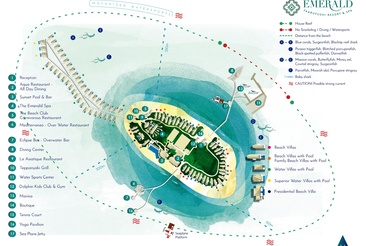Emerald Faarufushi Resort & Spa Карта Острова