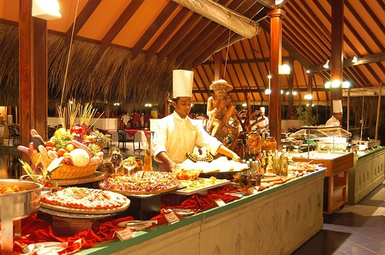 Adaaran Club Rannalhi Ресторан Мальдивы