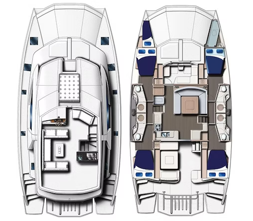 палубы катамарана Leopard 51